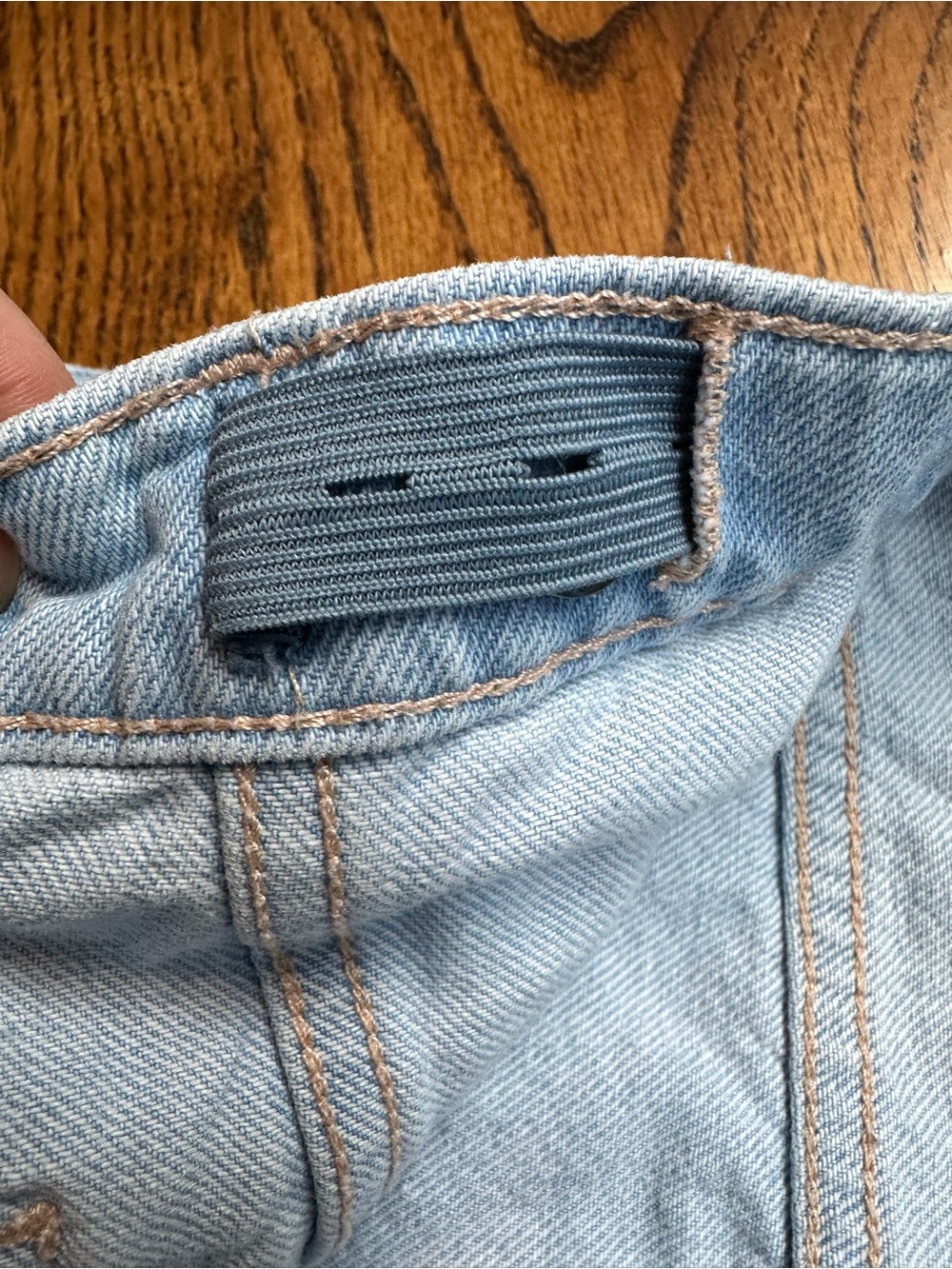 Old Navy Light Blue Wide-Leg Button-Front girls Jeans - Picture 6 of 7